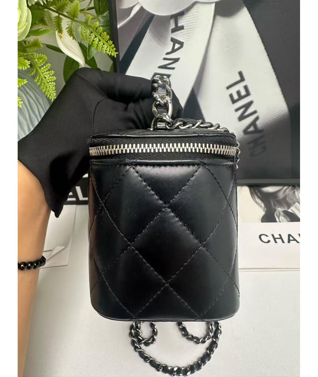 CHANEL Черная кожаная сумка через плечо, фото 3