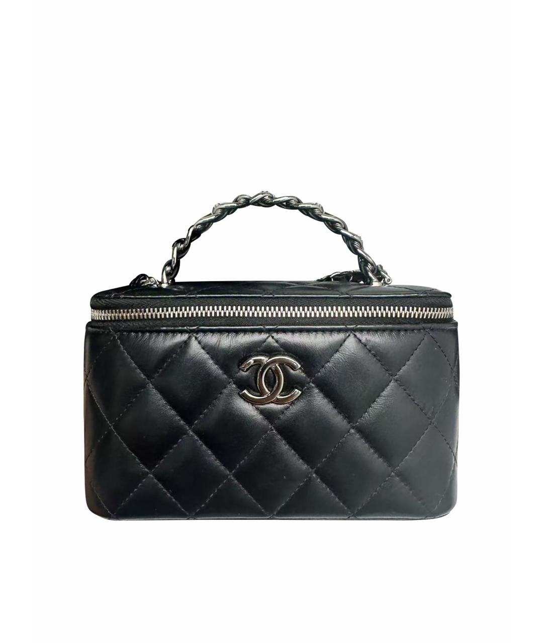 CHANEL Черная кожаная сумка через плечо, фото 7