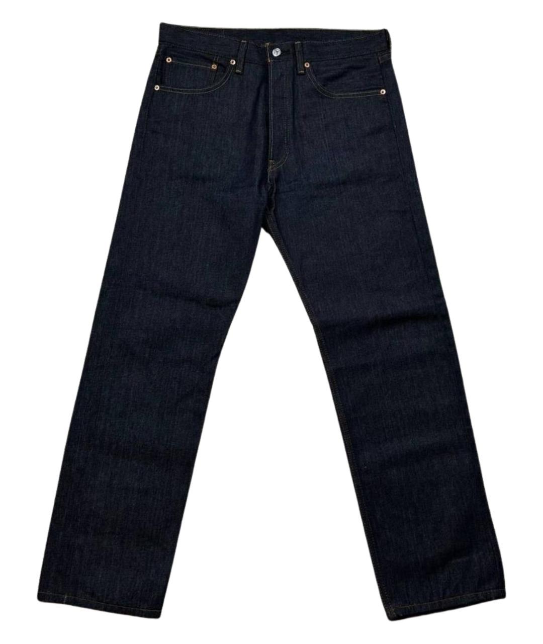 LEVI'S Темно-синие хлопковые прямые джинсы, фото 1