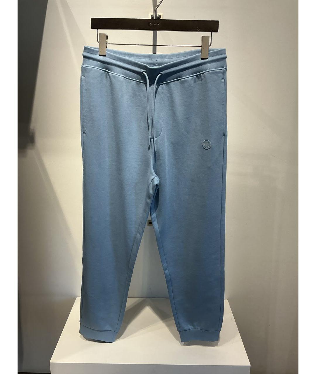 HUGO Голубые хлопковые повседневные брюки, фото 4