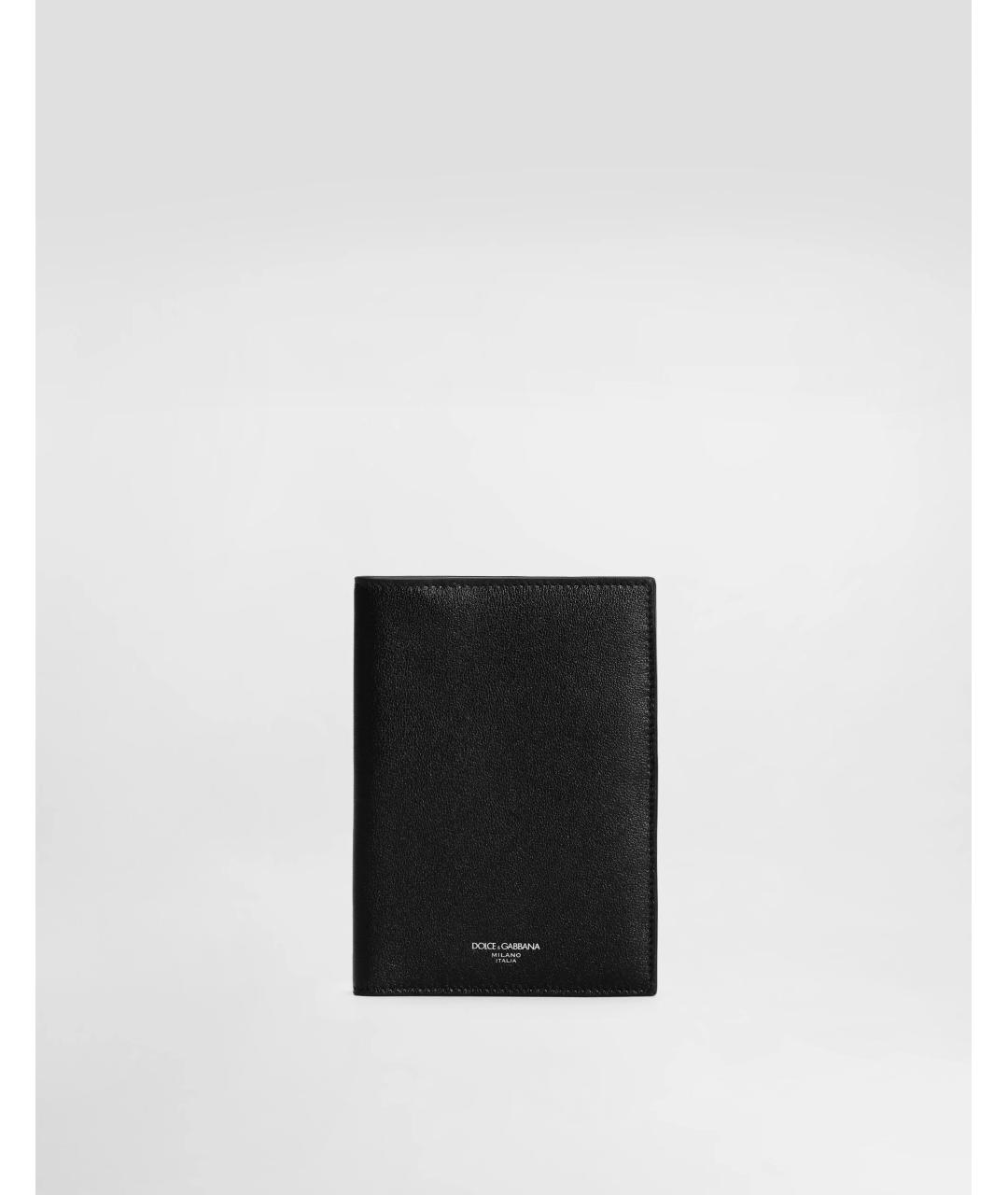 DOLCE&GABBANA Черный кожаный кардхолдер, фото 4