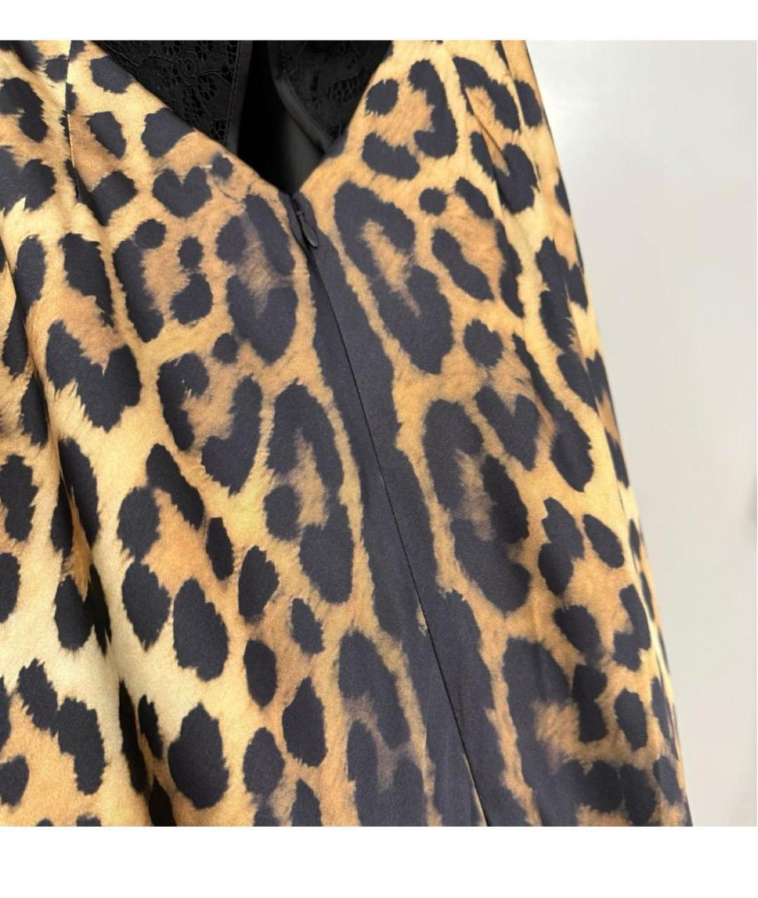 Retrofête Коричневое вискозное платье, фото 6