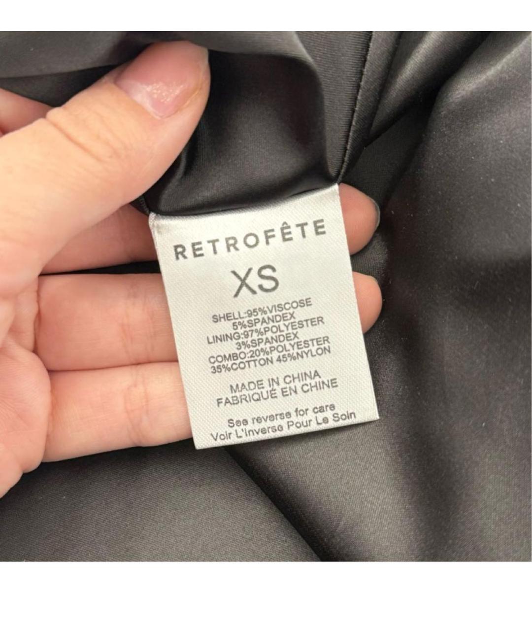 Retrofête Коричневое вискозное платье, фото 5