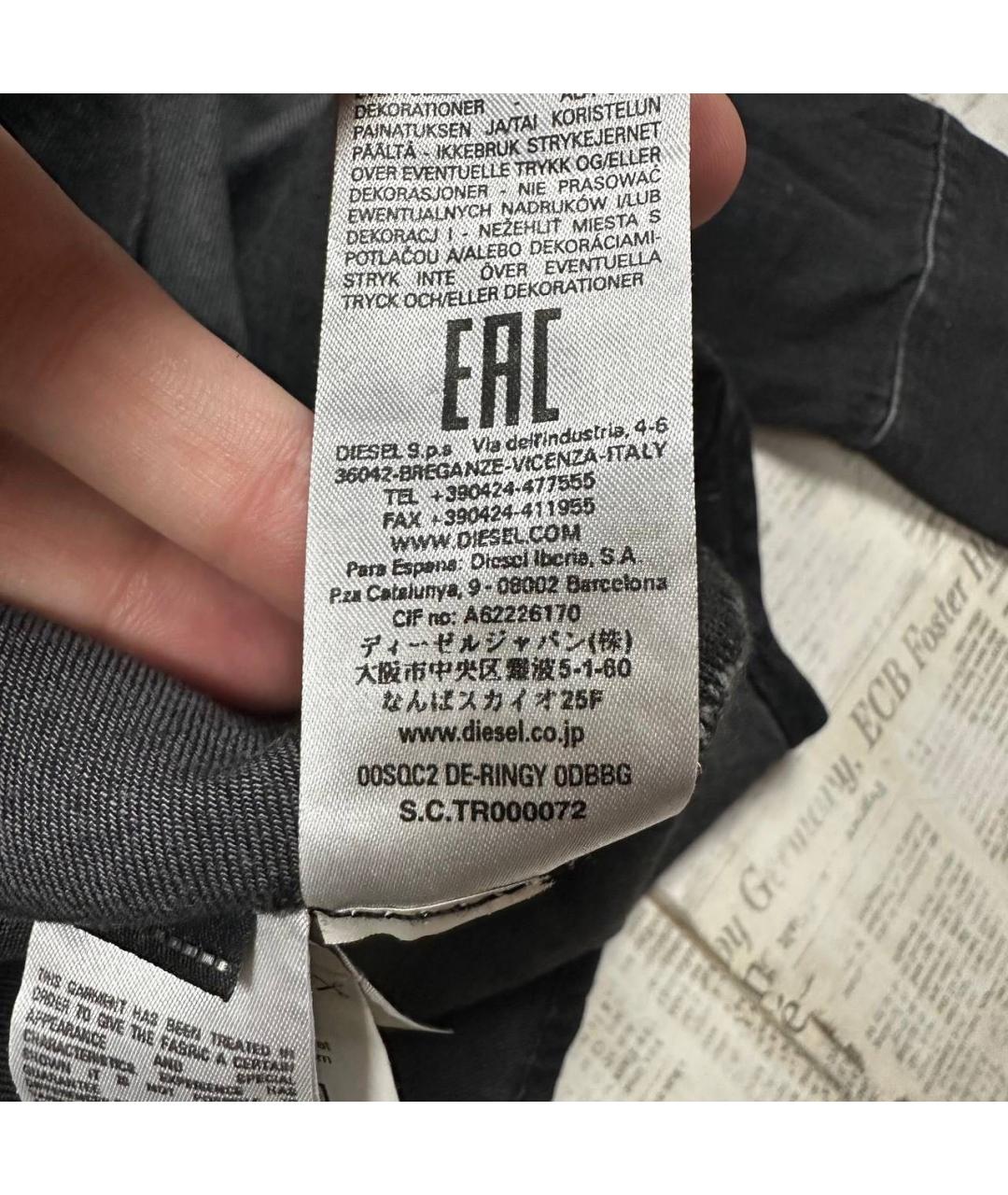 DIESEL Черная хлопковая кэжуал рубашка, фото 6