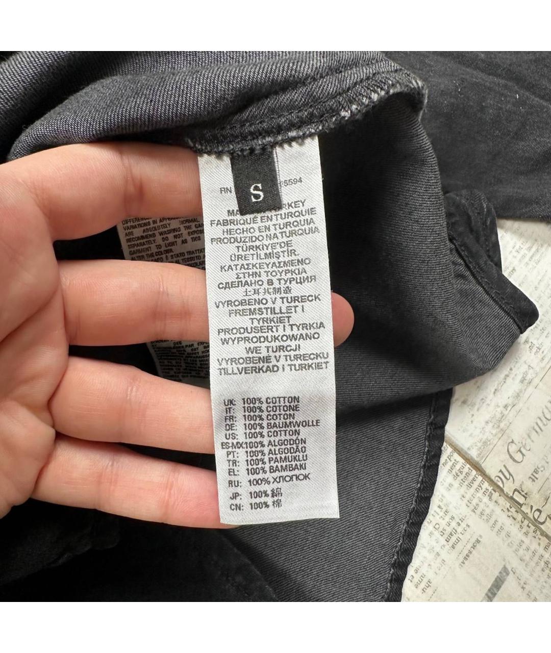 DIESEL Черная хлопковая кэжуал рубашка, фото 5