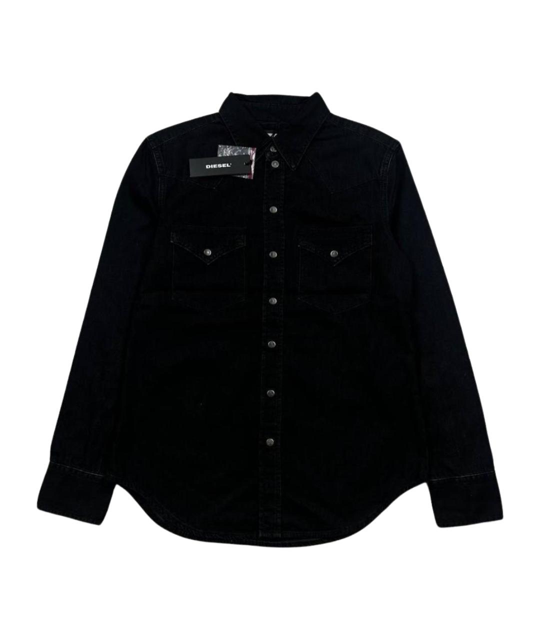 DIESEL Черная хлопковая кэжуал рубашка, фото 1