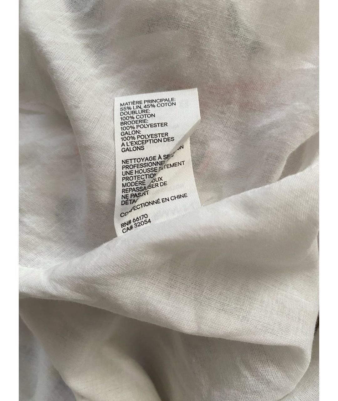 ZIMMERMANN Белое льняное повседневное платье, фото 6