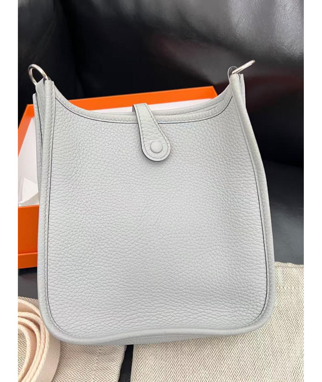 HERMES Голубая кожаная сумка через плечо, фото 2