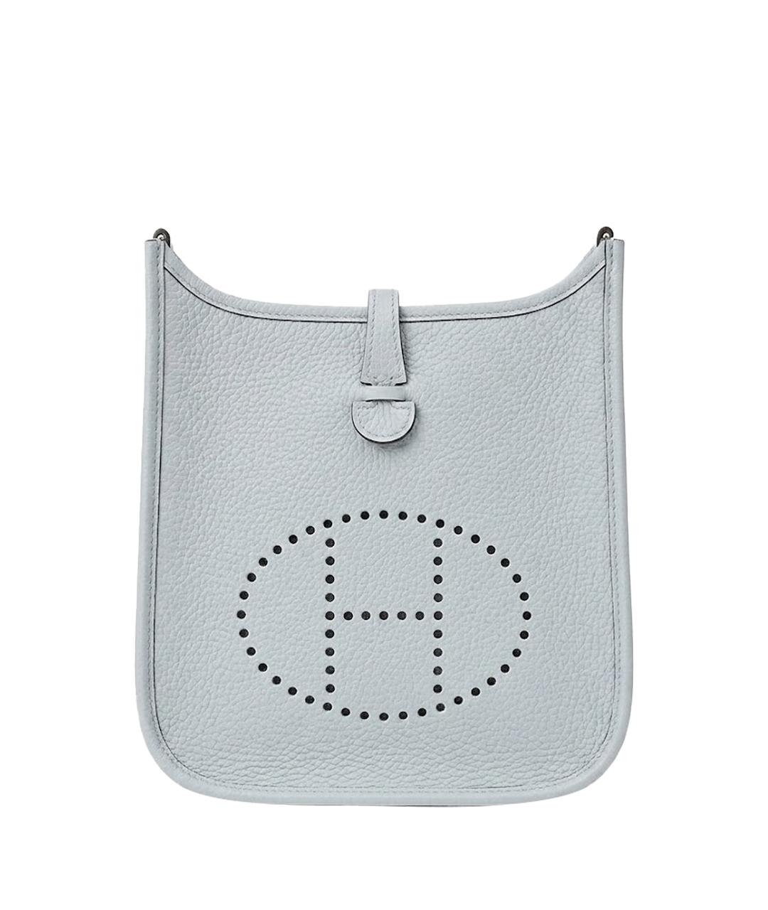 HERMES Голубая кожаная сумка через плечо, фото 1