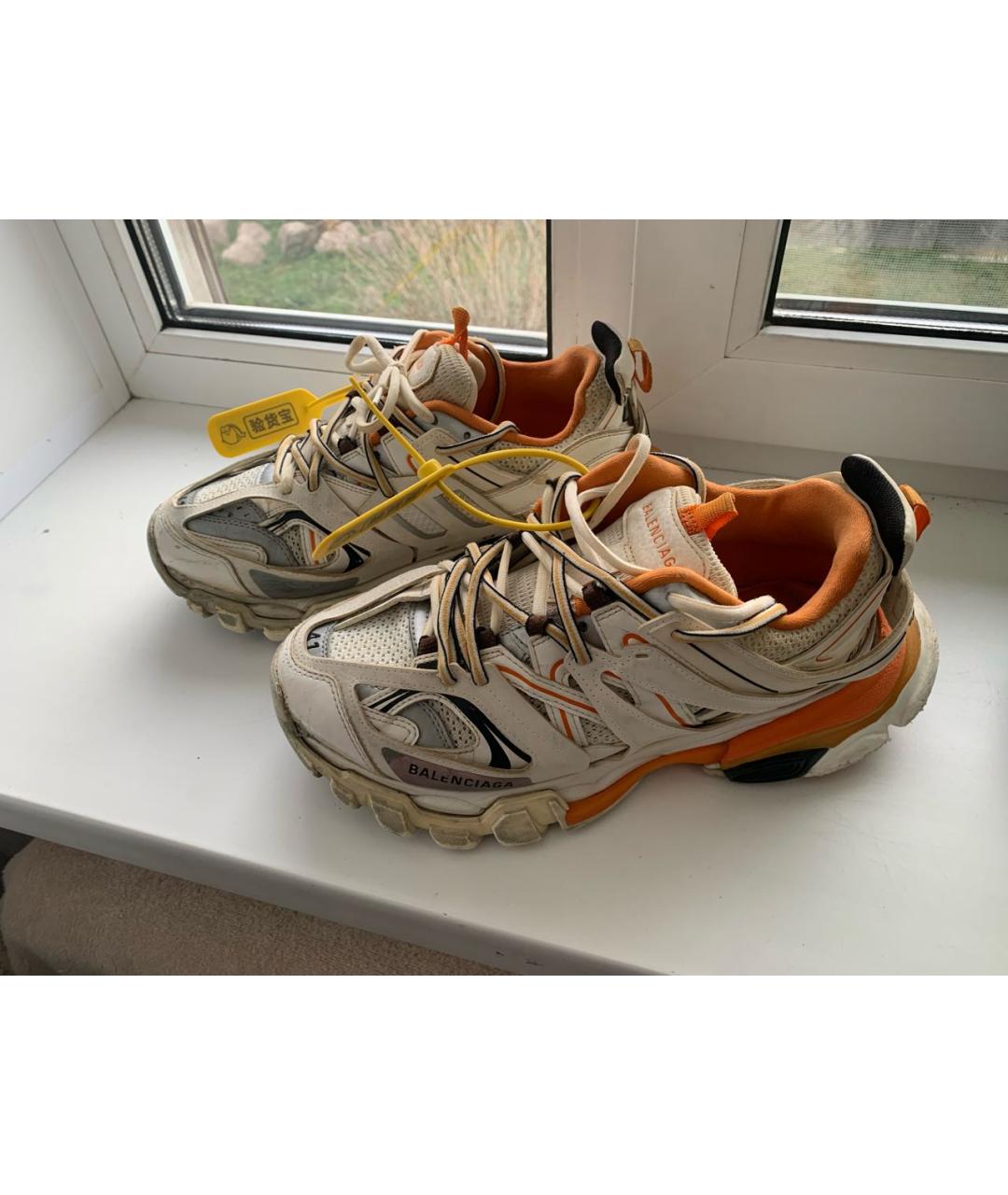 BALENCIAGA Оранжевое низкие кроссовки / кеды, фото 4