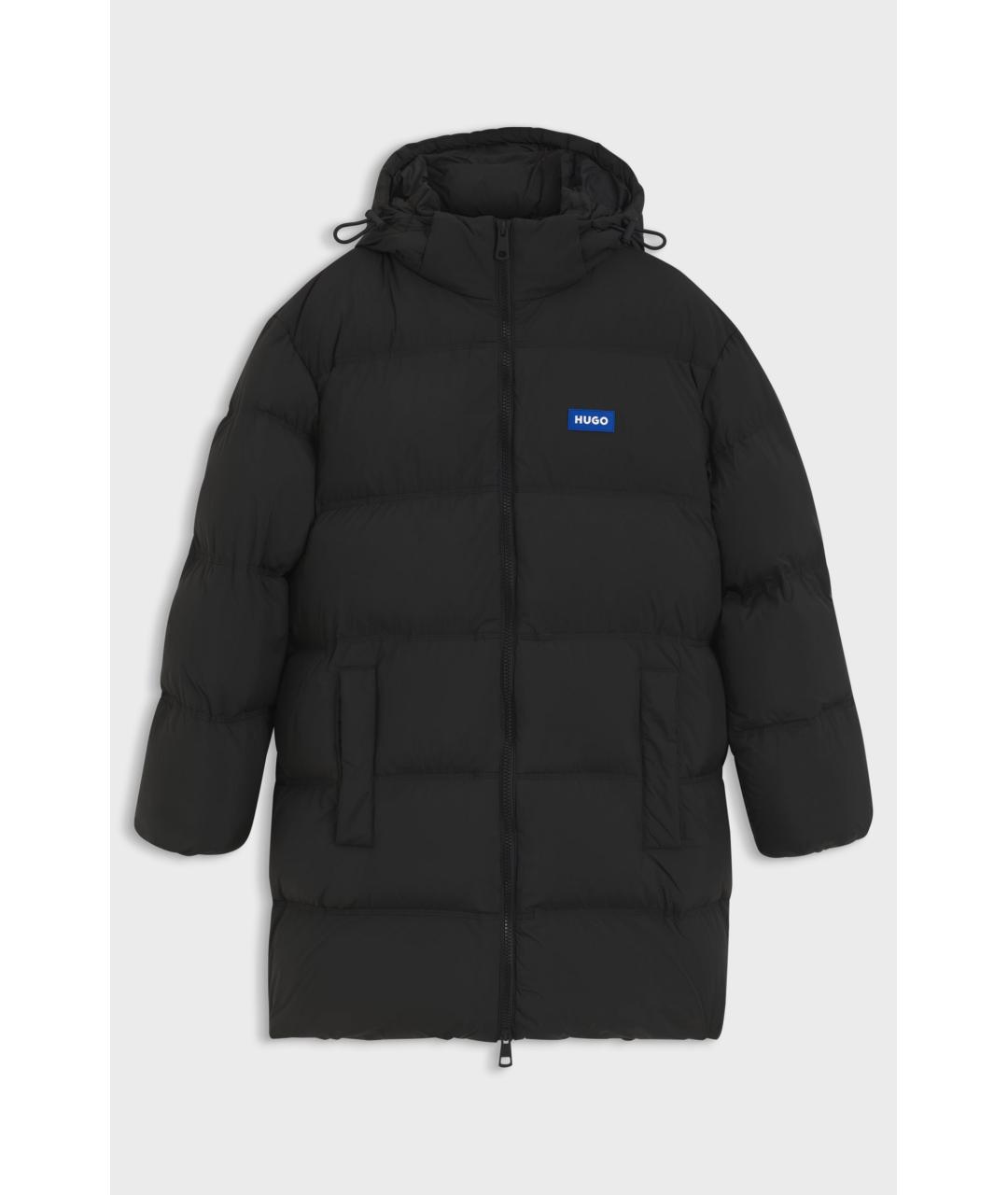 HUGO Черный полиамидовый пуховик, фото 5