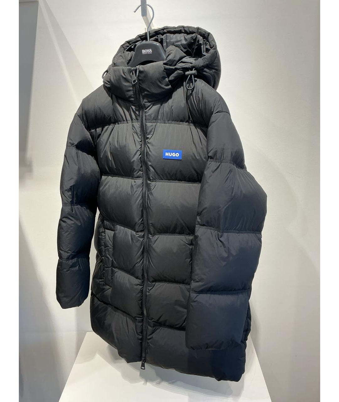 HUGO Черный полиамидовый пуховик, фото 3