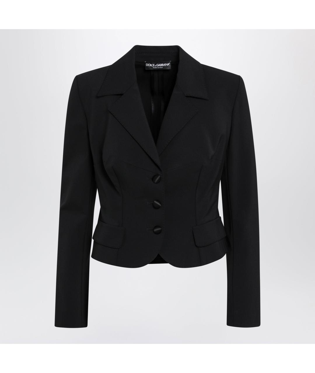 DOLCE&GABBANA Черный полиамидовый жакет/пиджак, фото 3