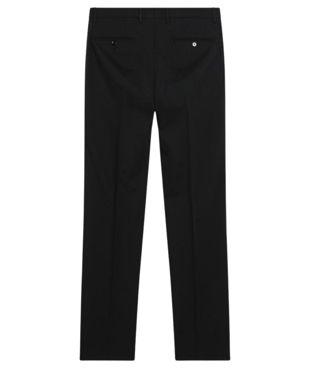 DOLCE&GABBANA Черные шерстяные повседневные брюки, фото 2