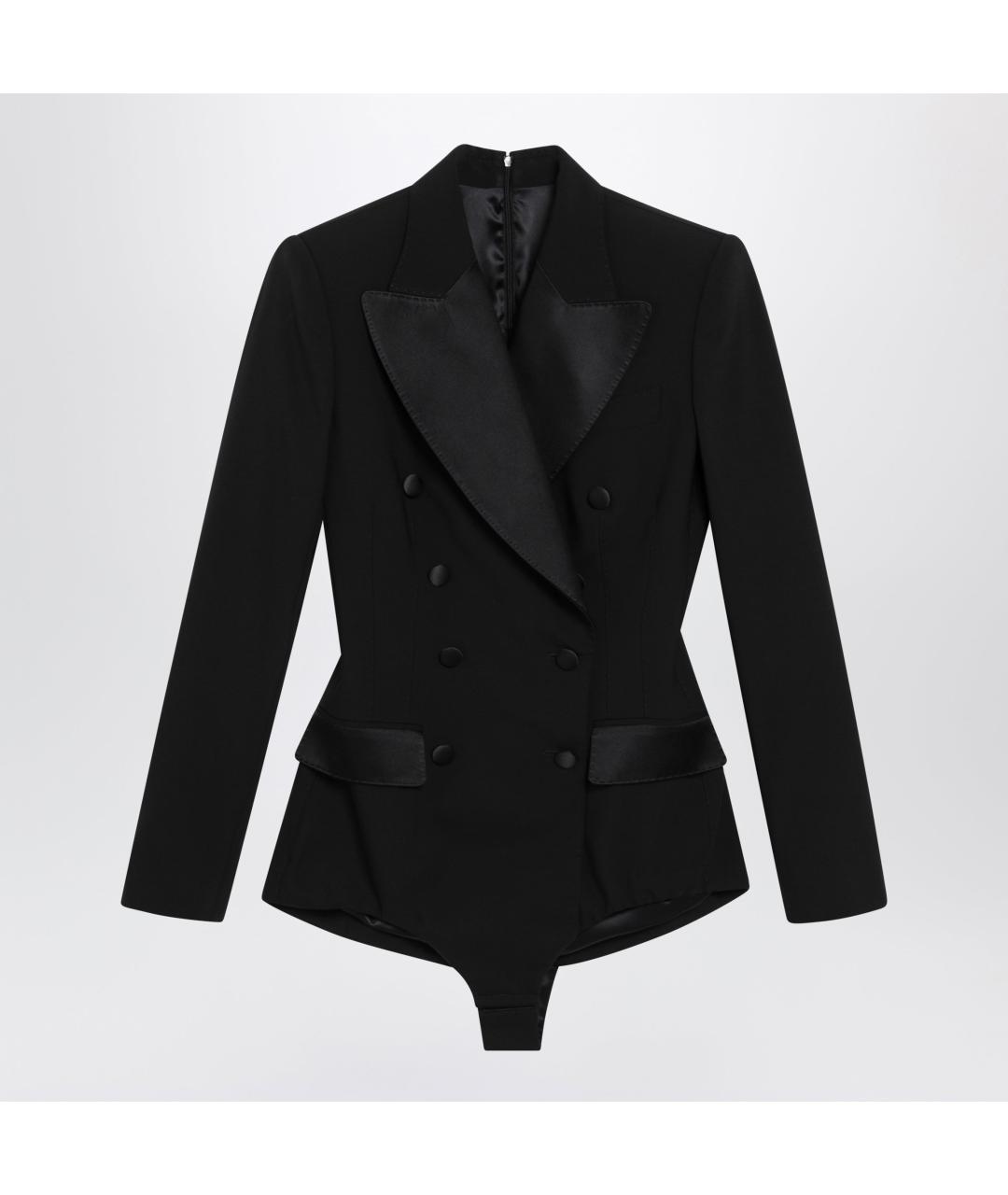 DOLCE&GABBANA Черный шерстяной жакет/пиджак, фото 3