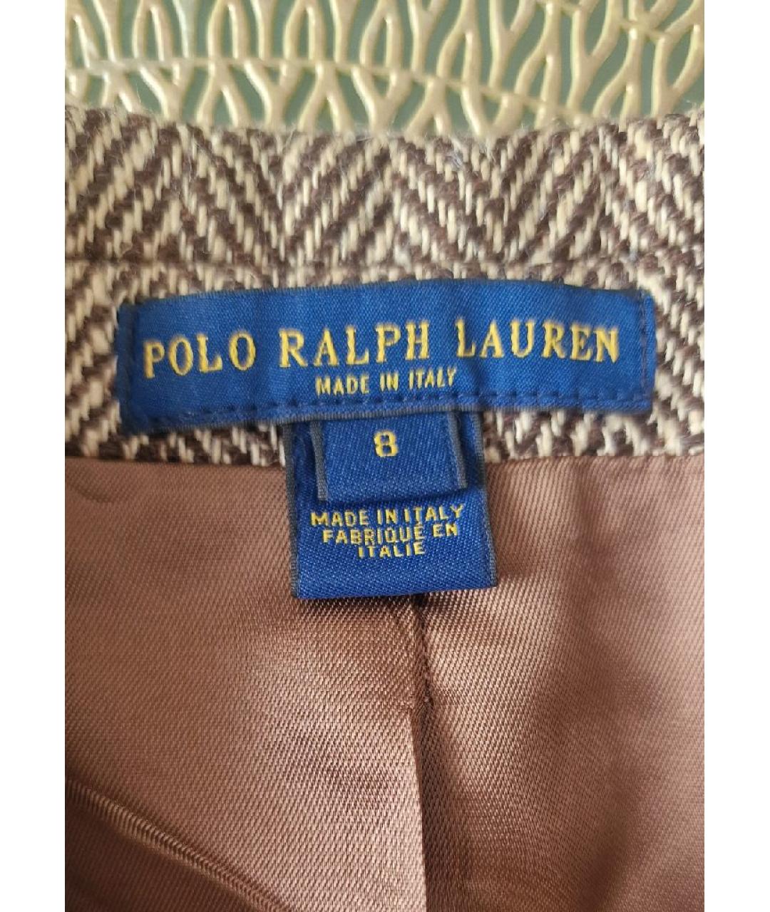 POLO RALPH LAUREN Коричневый шерстяной жакет / жилет, фото 3