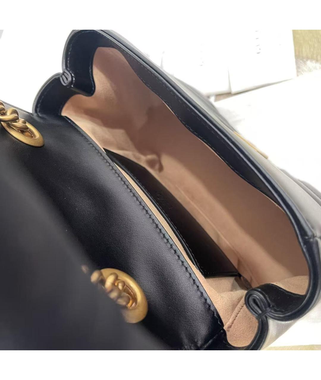 GUCCI Черная кожаная сумка через плечо, фото 4