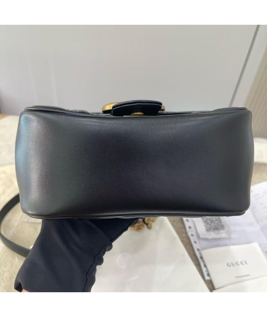GUCCI Черная кожаная сумка через плечо, фото 3