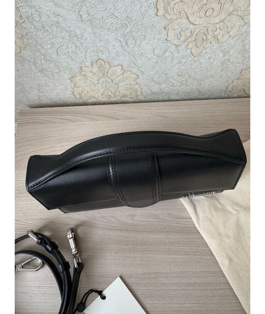 JACQUEMUS Черная кожаная сумка с короткими ручками, фото 7