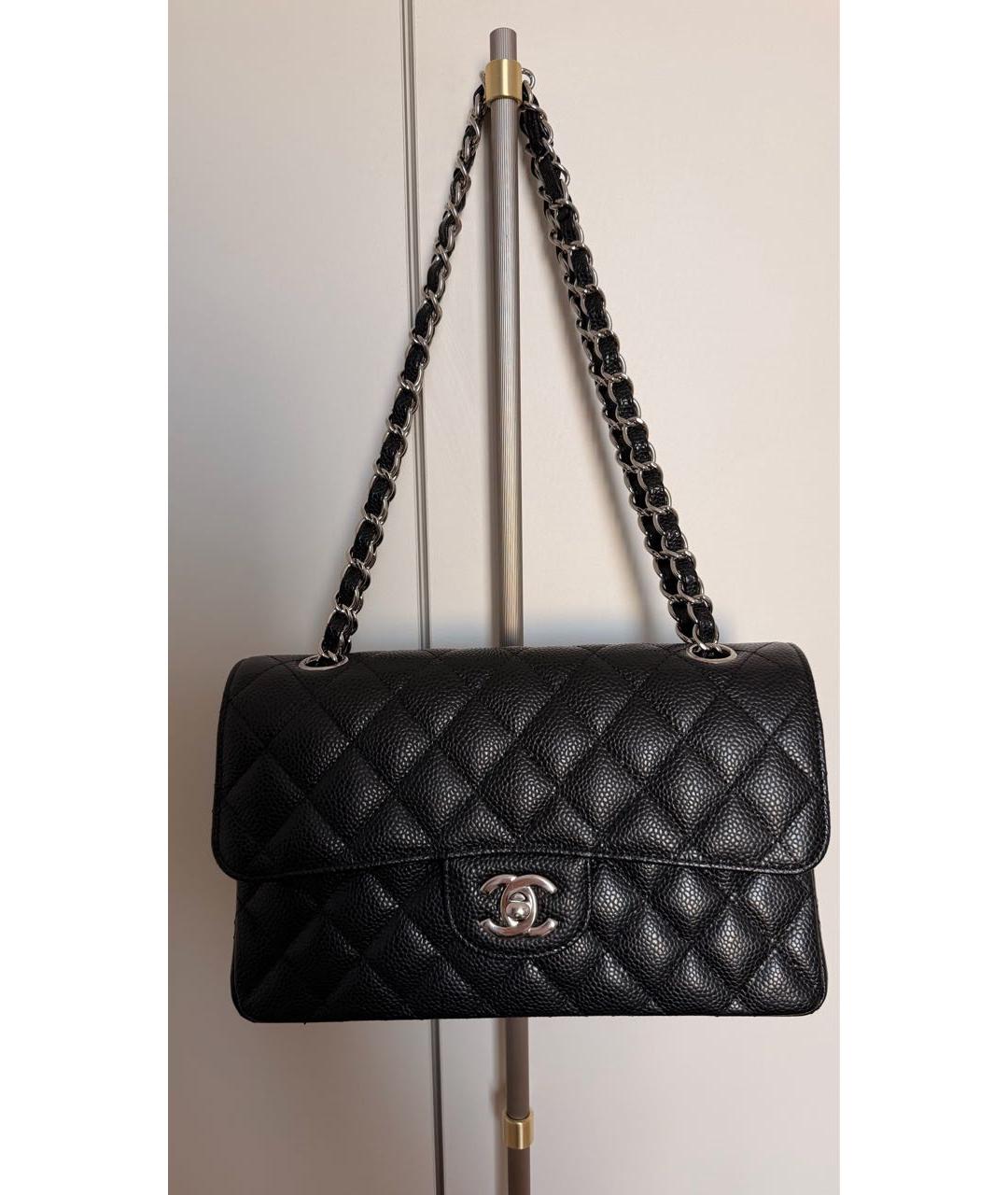 CHANEL Черная кожаная сумка через плечо, фото 9