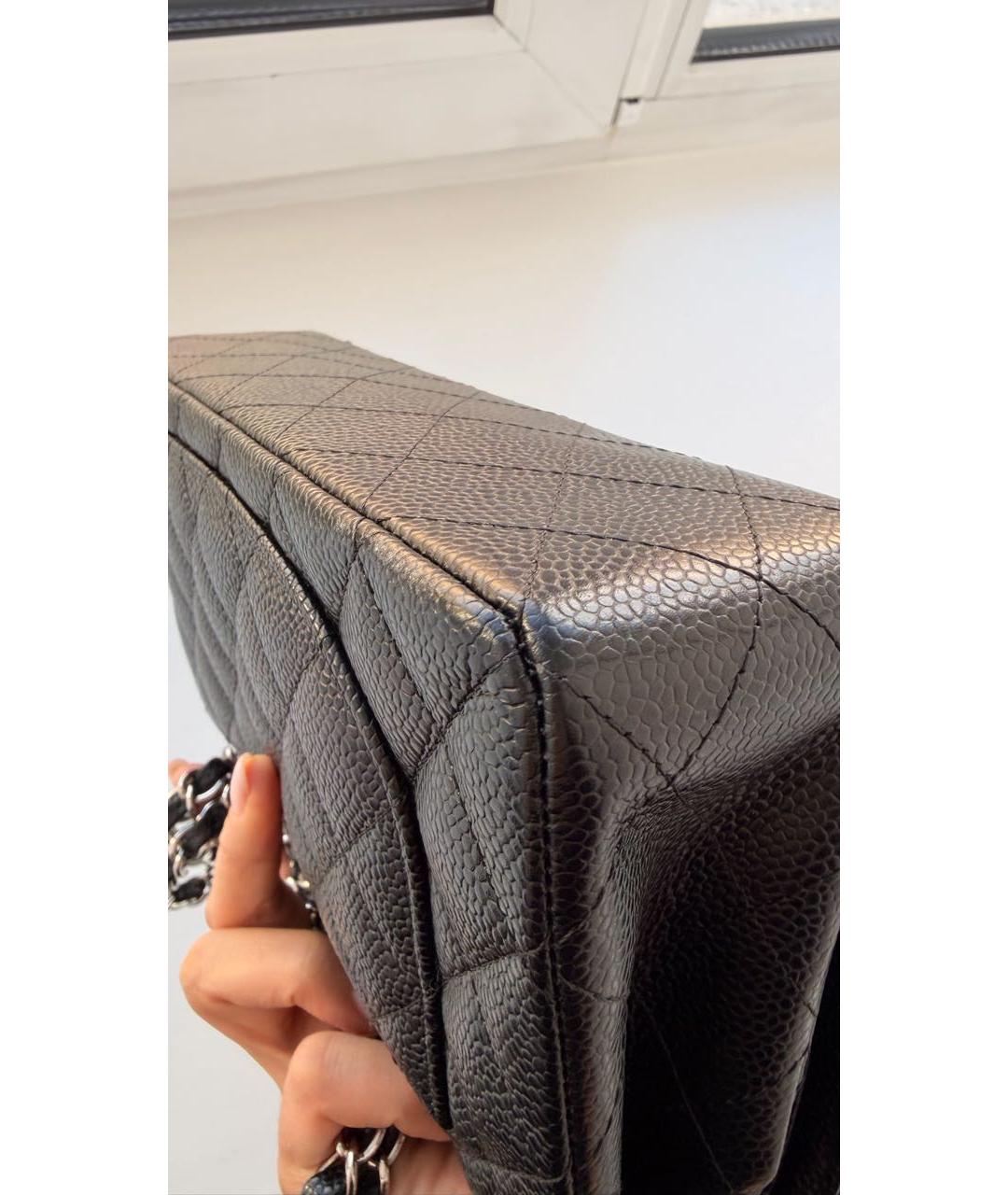 CHANEL Черная кожаная сумка через плечо, фото 4