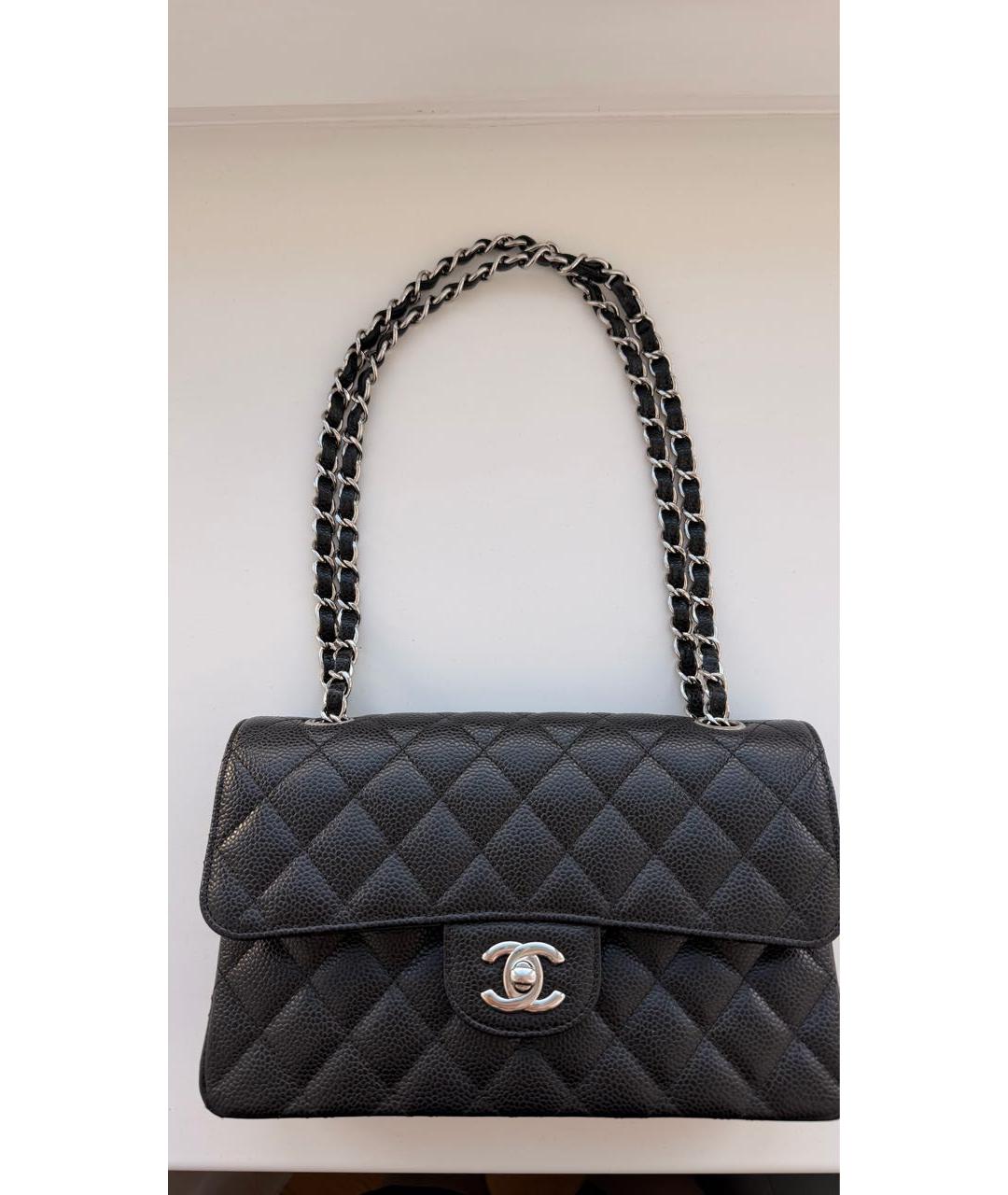 CHANEL Черная кожаная сумка через плечо, фото 2