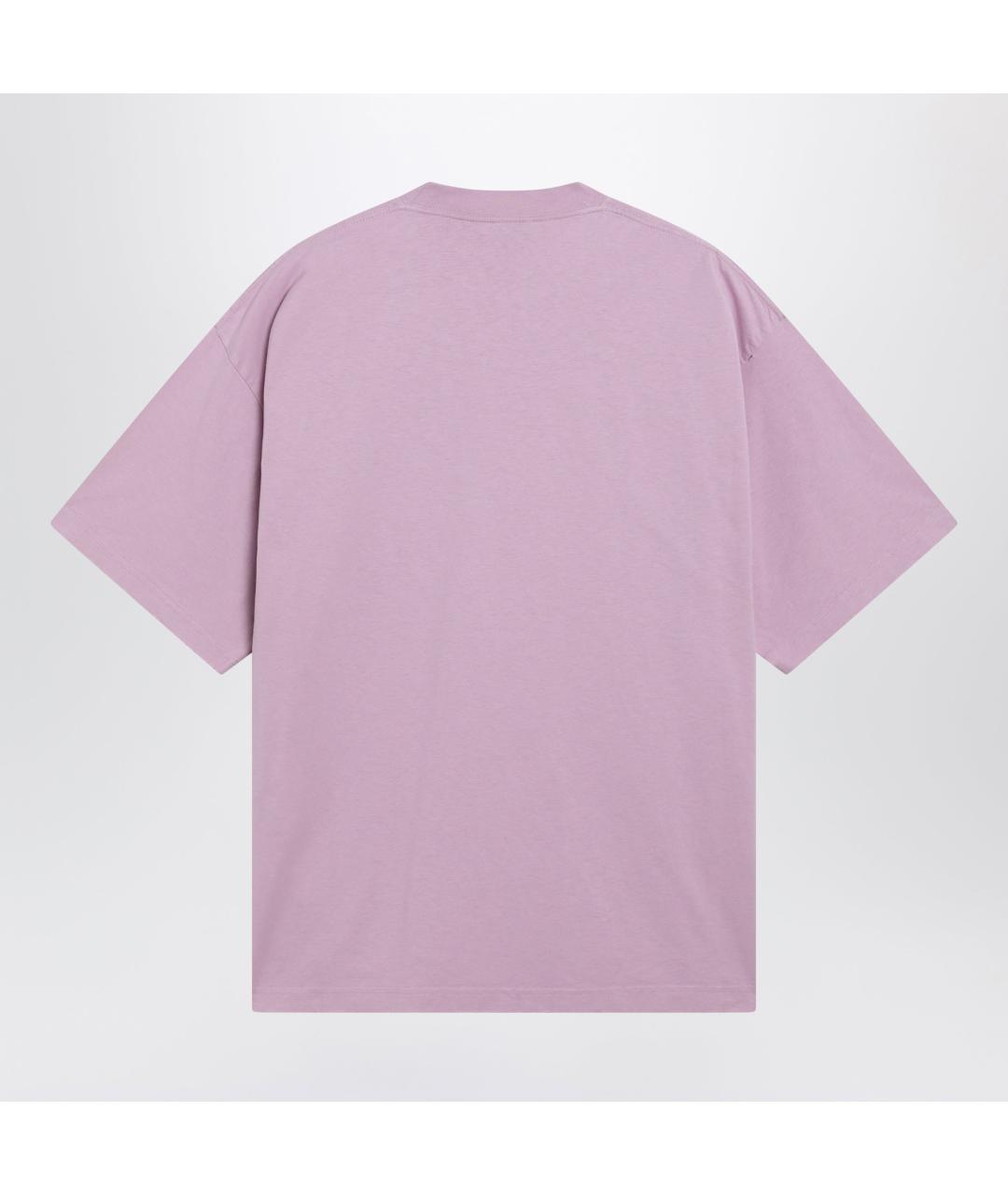 BALENCIAGA Розовая хлопковая футболка, фото 2
