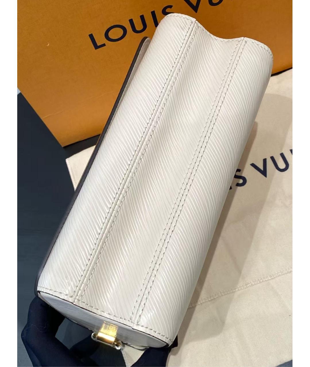 LOUIS VUITTON Бежевая кожаная сумка через плечо, фото 5