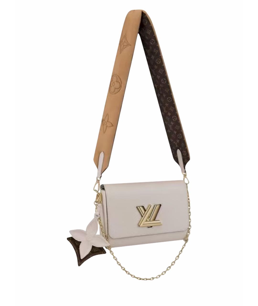 LOUIS VUITTON Бежевая кожаная сумка через плечо, фото 1