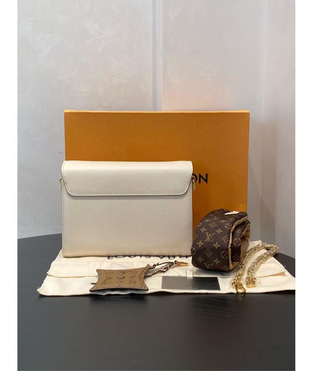 LOUIS VUITTON Бежевая кожаная сумка через плечо, фото 3