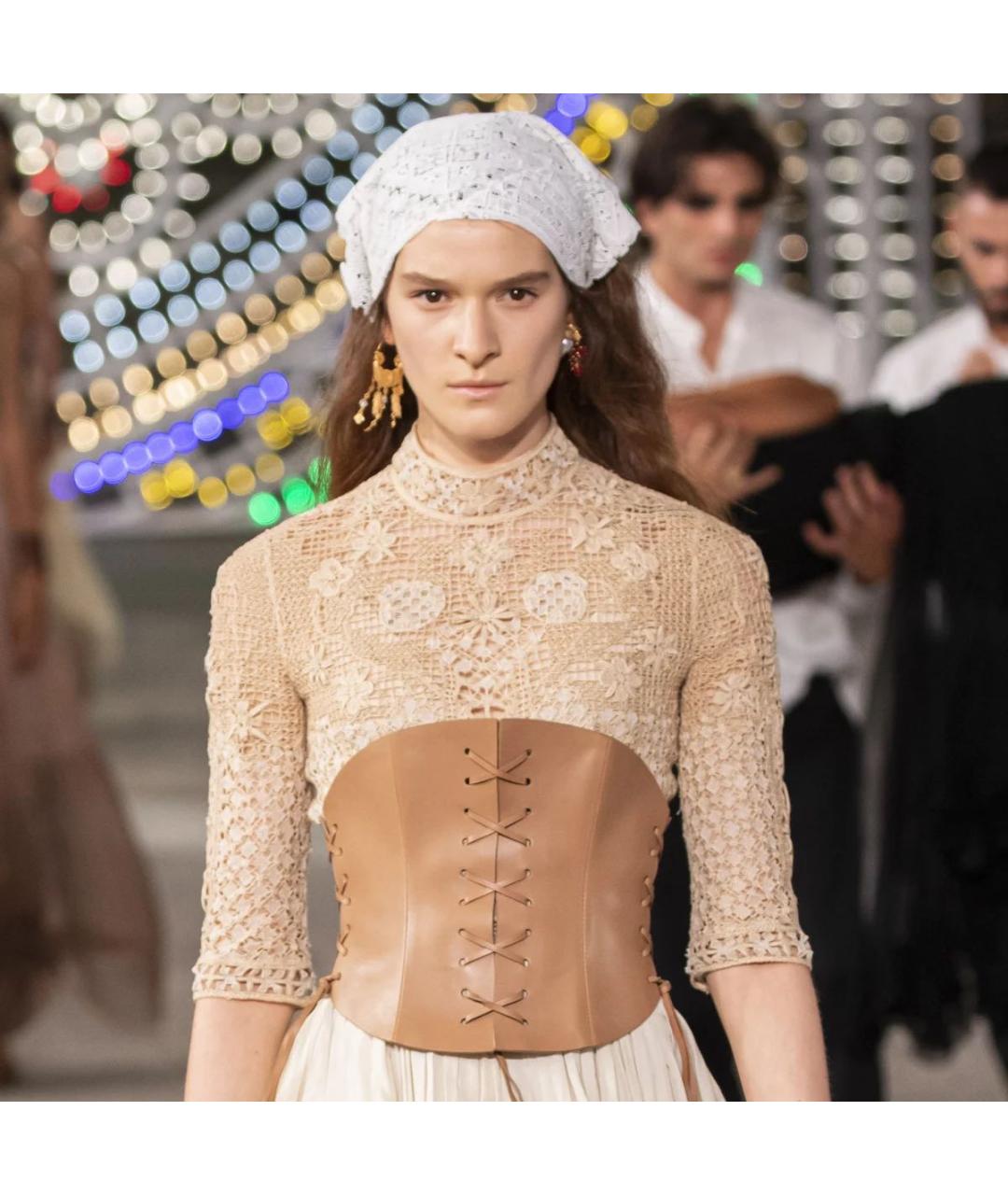 CHRISTIAN DIOR Коричневый кожаный ремень, фото 2