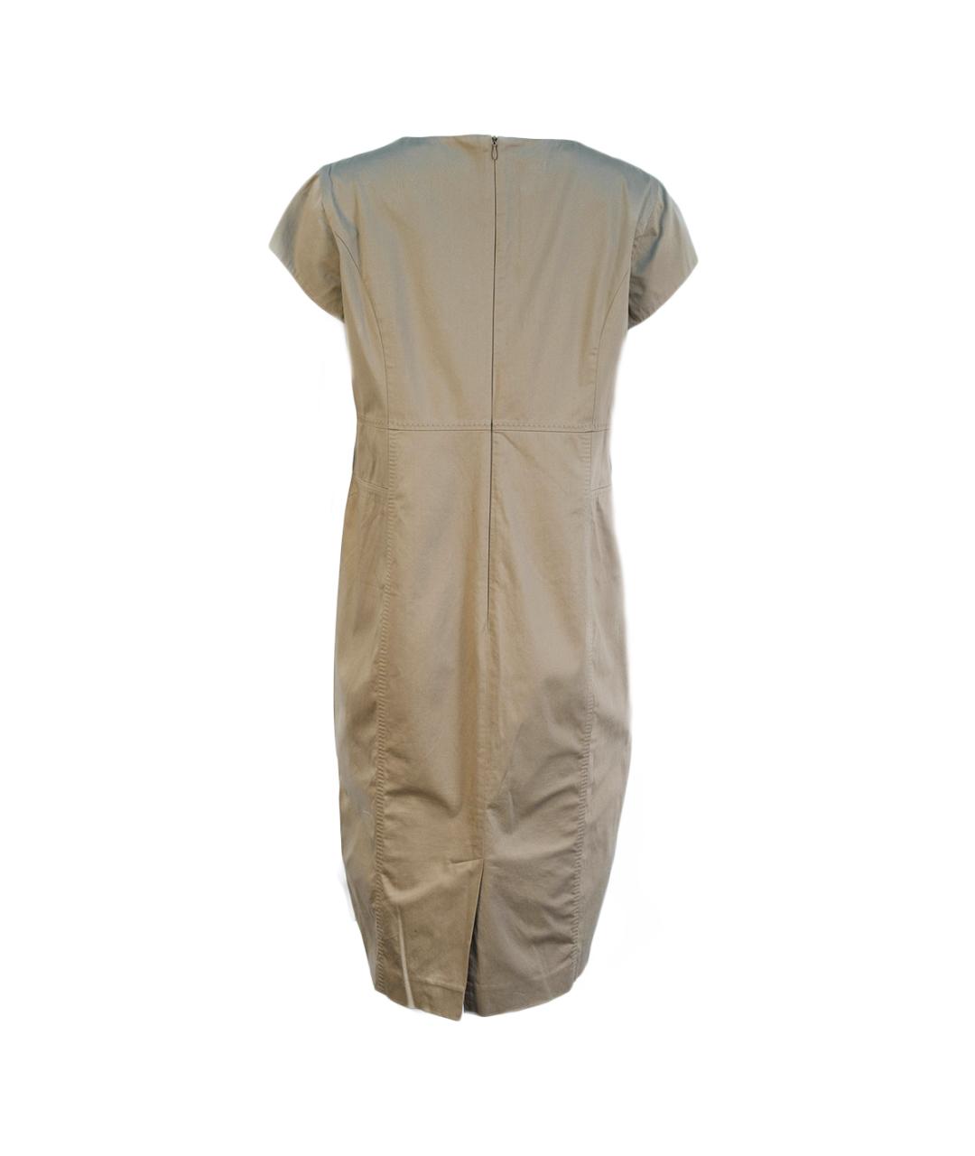 RED VALENTINO Бежевое хлопковое повседневное платье, фото 2