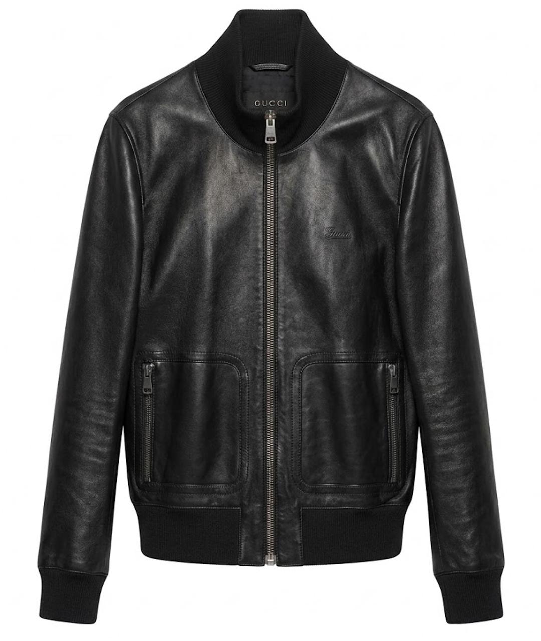 GUCCI Черная кожаная куртка, фото 1