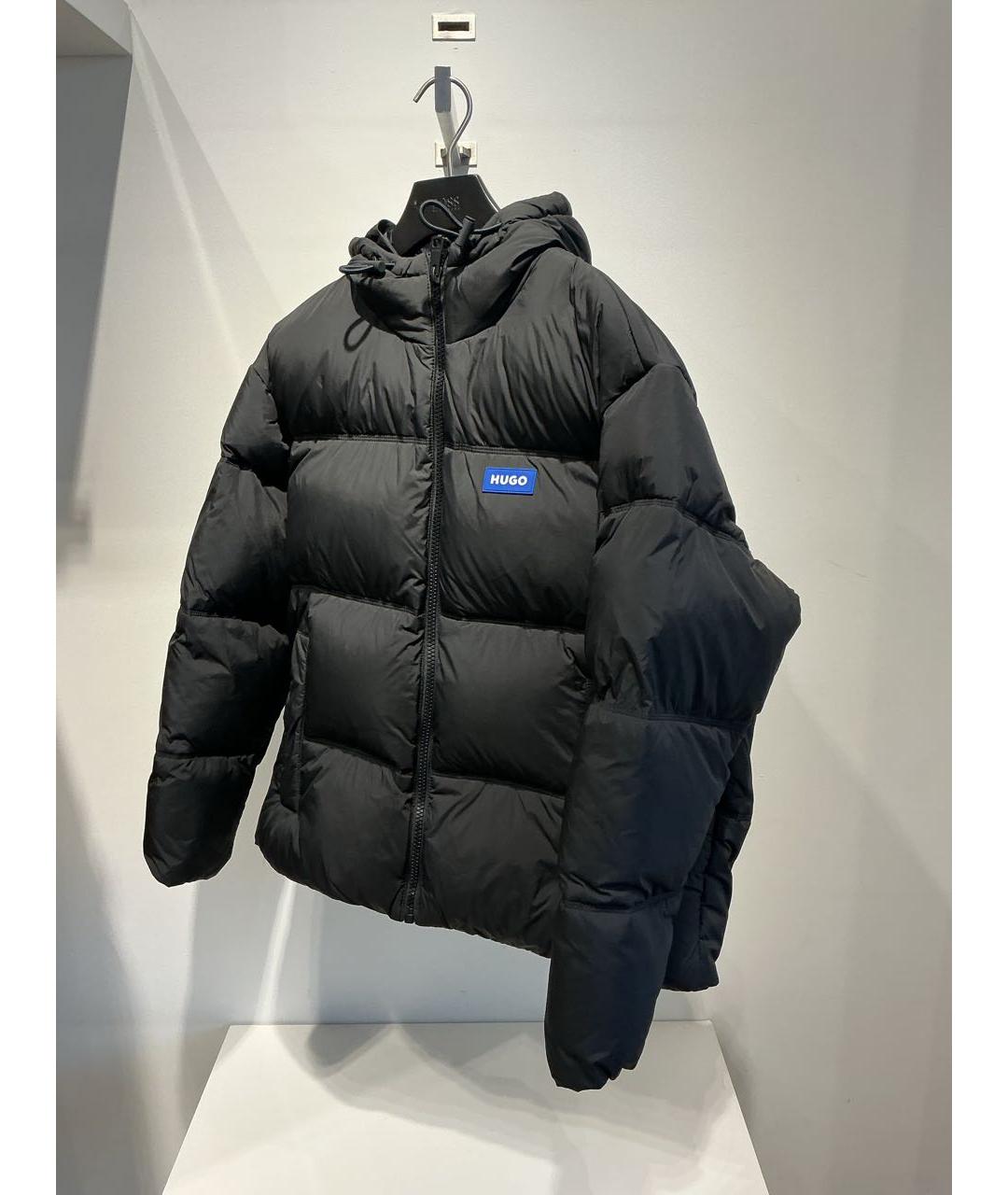 HUGO Черный полиамидовый пуховик, фото 3