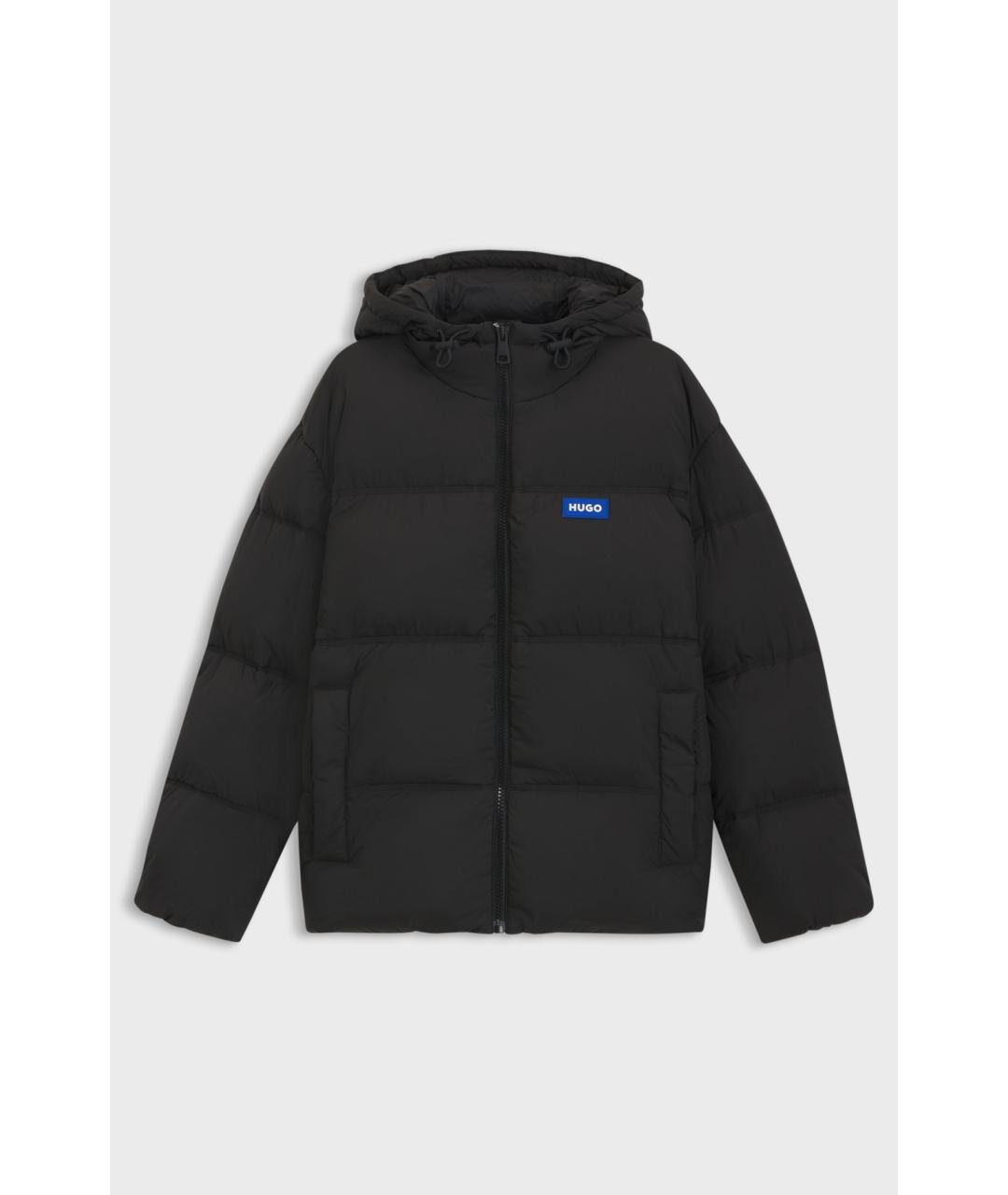 HUGO Черный полиамидовый пуховик, фото 5