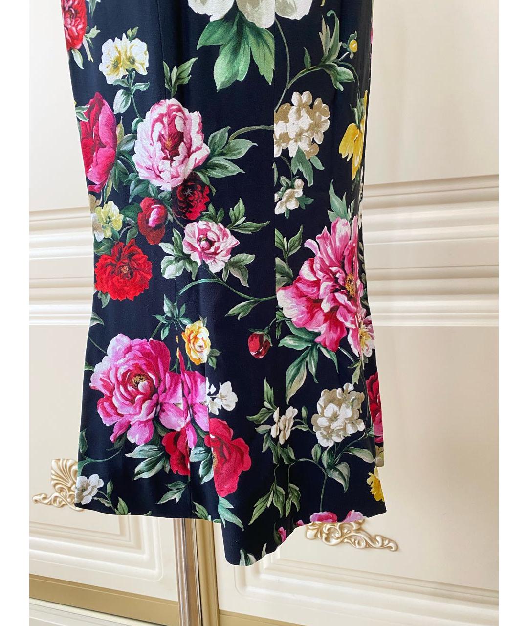 DOLCE&GABBANA Мульти вискозное повседневное платье, фото 6