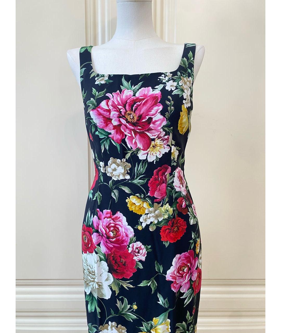 DOLCE&GABBANA Мульти вискозное повседневное платье, фото 2