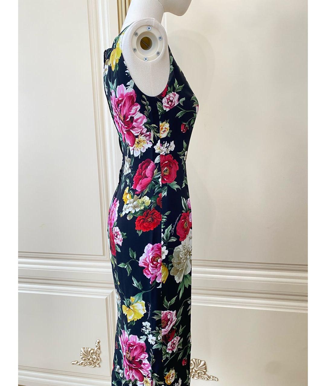 DOLCE&GABBANA Мульти вискозное повседневное платье, фото 4