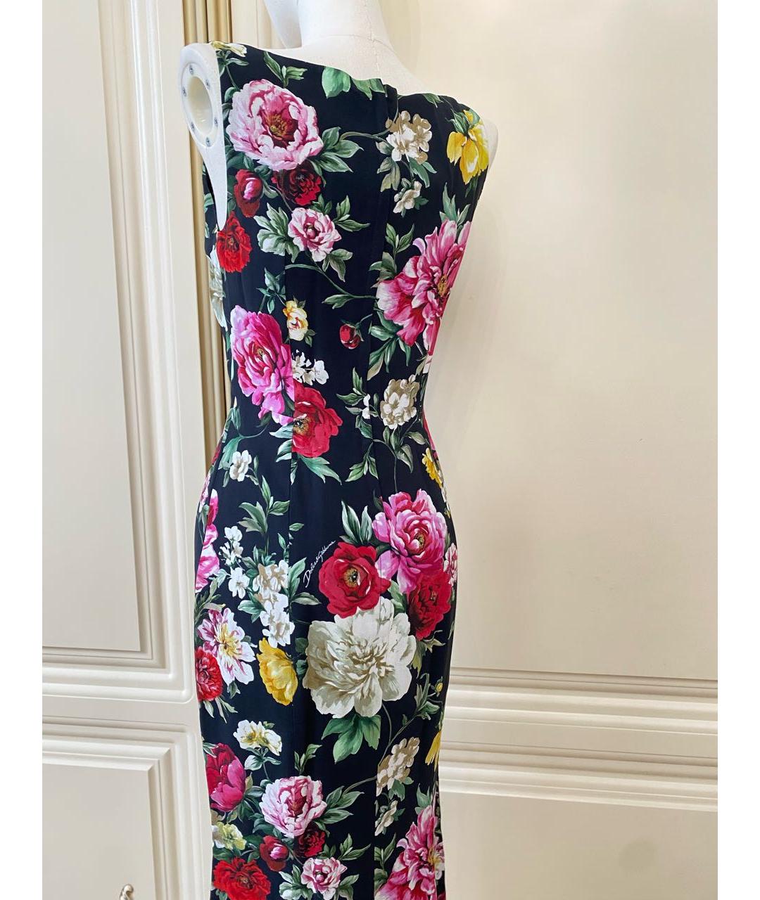 DOLCE&GABBANA Мульти вискозное повседневное платье, фото 5