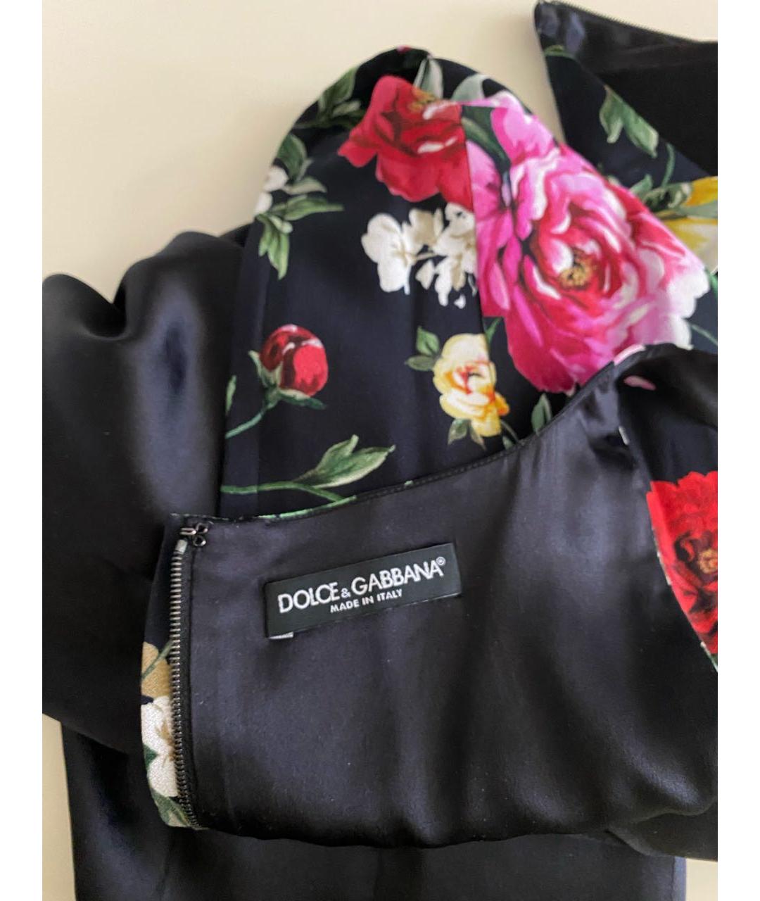 DOLCE&GABBANA Мульти вискозное повседневное платье, фото 8