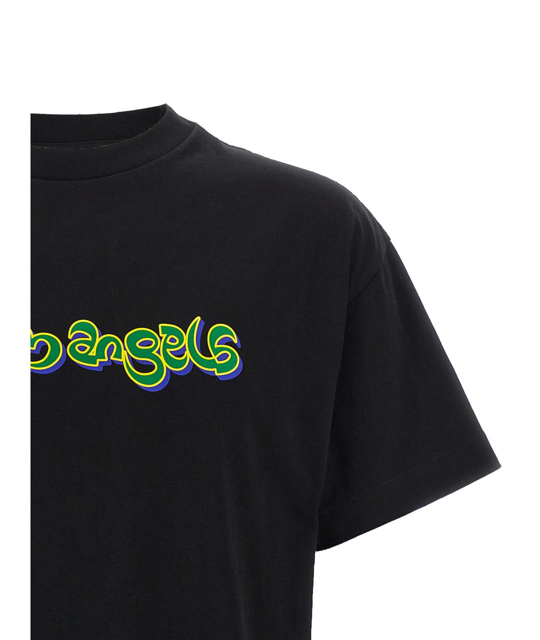 PALM ANGELS Черная хлопковая футболка, фото 2