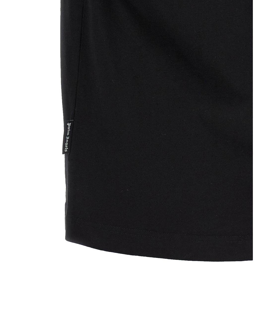 PALM ANGELS Черная хлопковая футболка, фото 3