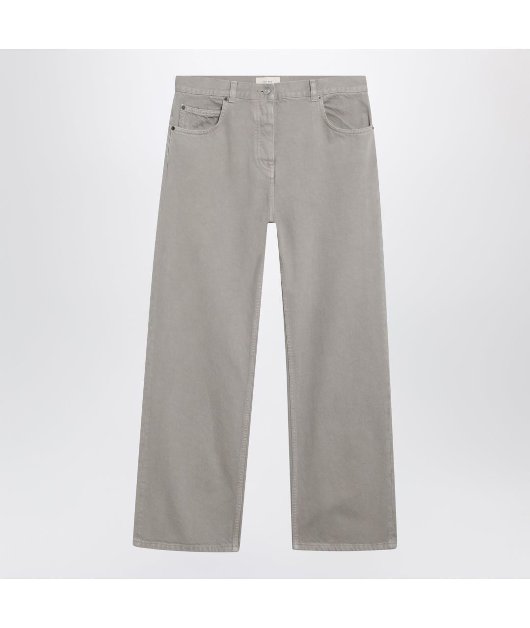 THE ROW Серые хлопковые прямые джинсы, фото 4