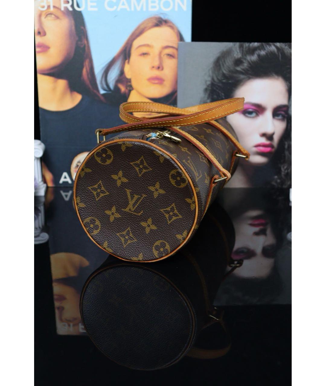 LOUIS VUITTON Коричневая сумка с короткими ручками, фото 4