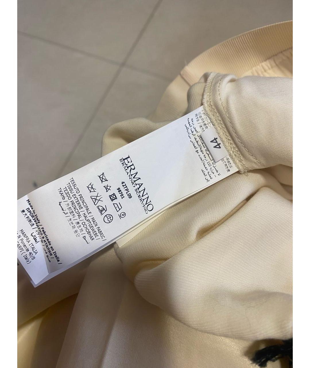 ERMANNO SCERVINO Бежевые вискозные кюлоты, фото 5