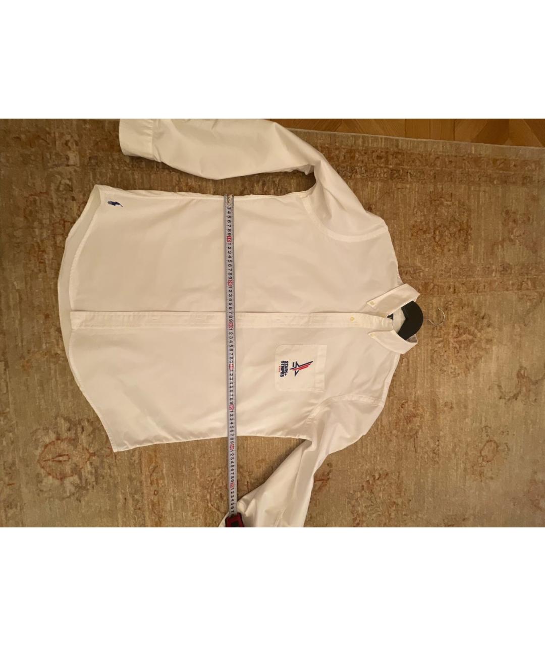 RALPH LAUREN Белая хлопковая кэжуал рубашка, фото 8