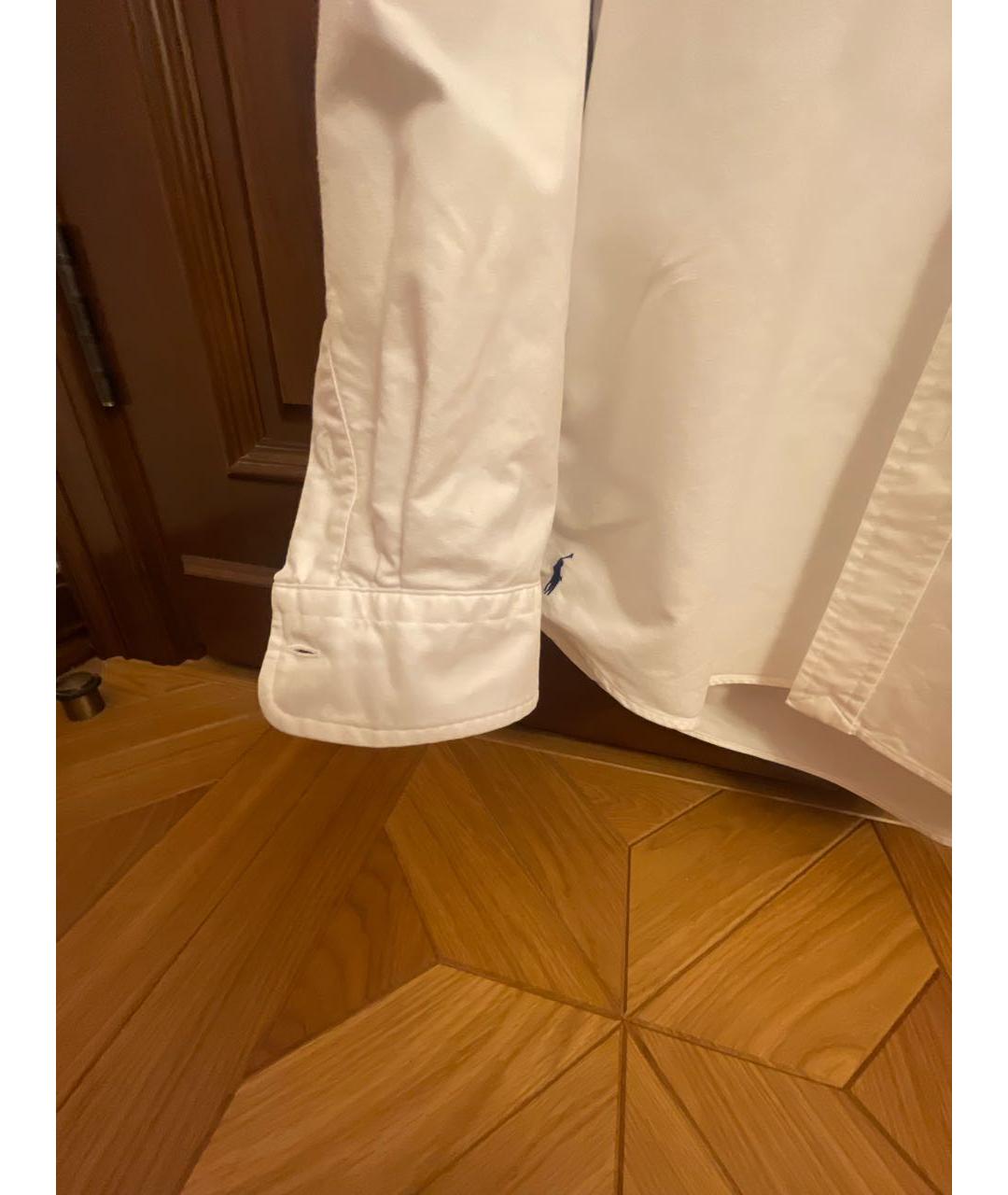 RALPH LAUREN Белая хлопковая кэжуал рубашка, фото 4