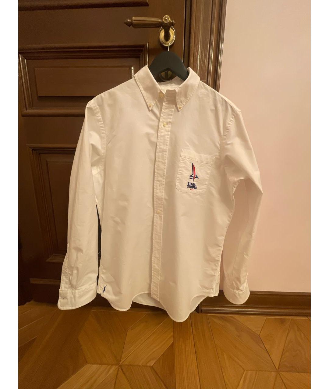 RALPH LAUREN Белая хлопковая кэжуал рубашка, фото 9