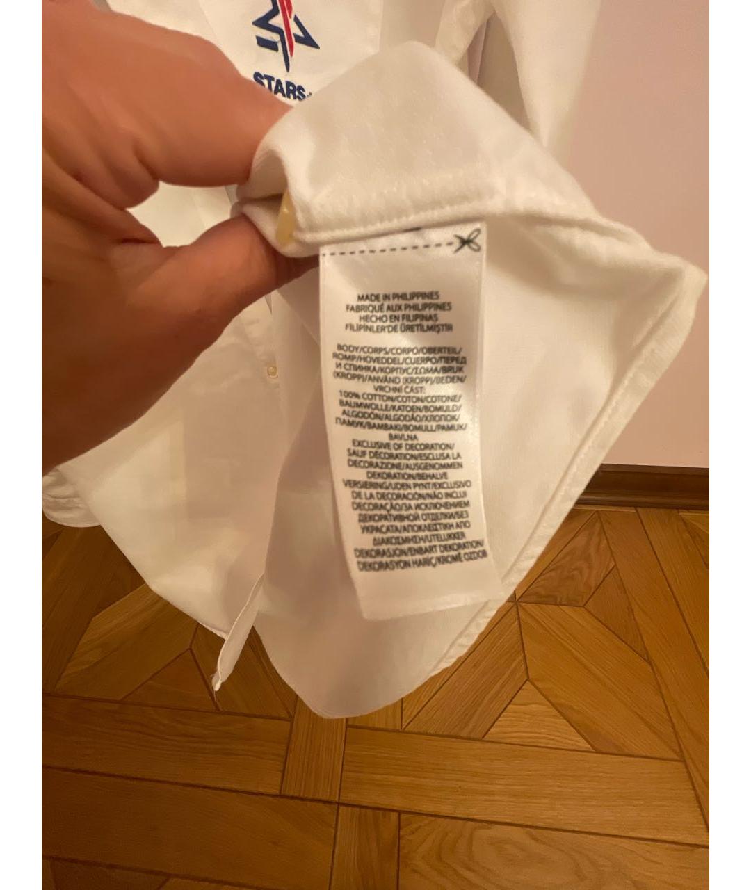 RALPH LAUREN Белая хлопковая кэжуал рубашка, фото 6