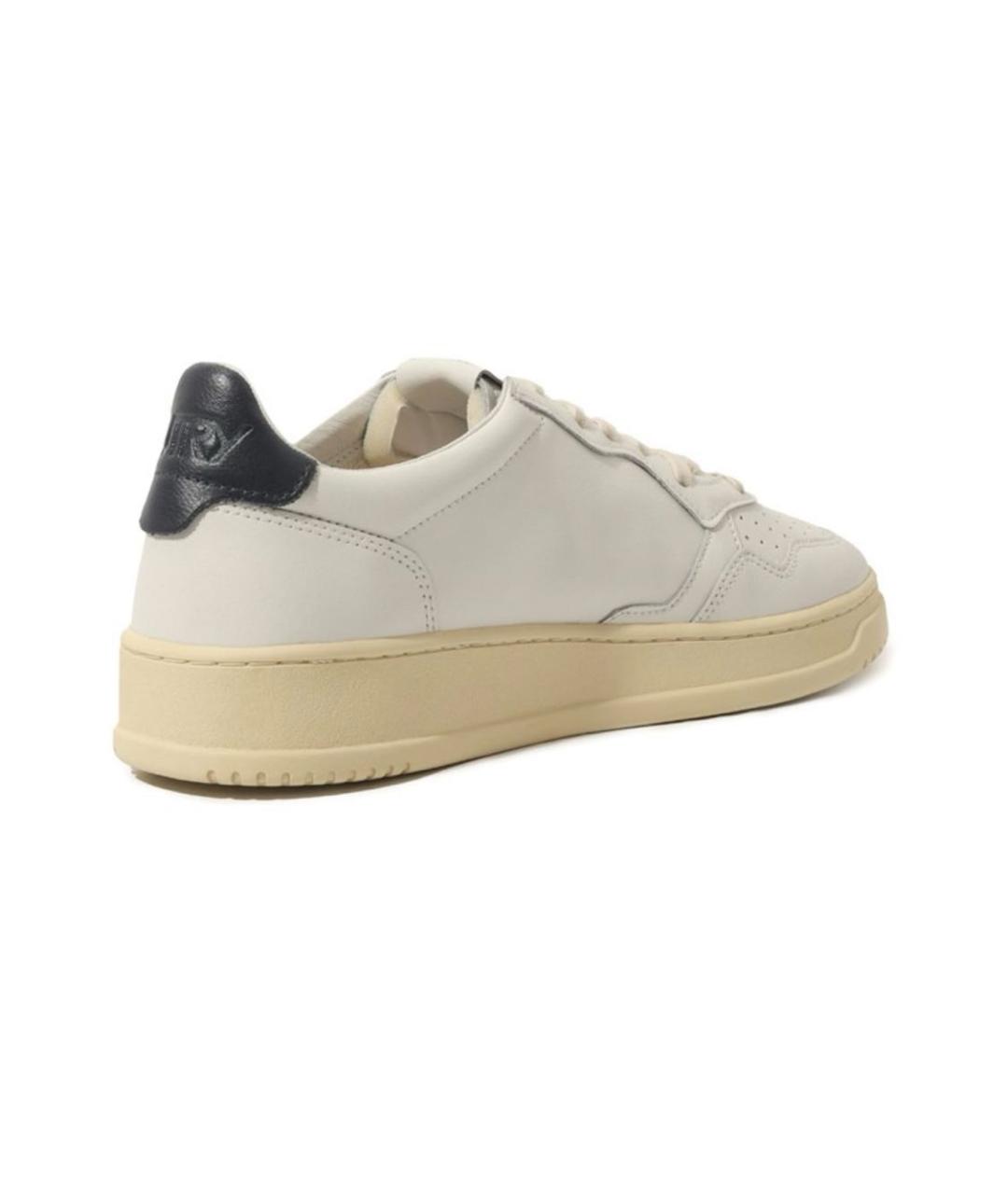 AUTRY Белые кожаные низкие кроссовки / кеды, фото 4